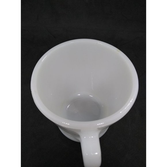Vintage Anchor Hocking Milk glass D handled Mug - Picture 2 of 7